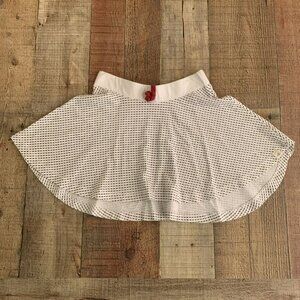Burt’s Bees girls size 6X swing skater skirt in white and black